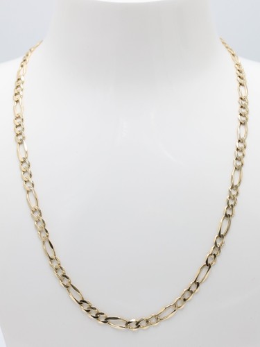 9ct yellow solid gold figaro - gold,