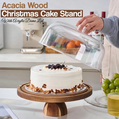 Wooden cake stand with - wooden,