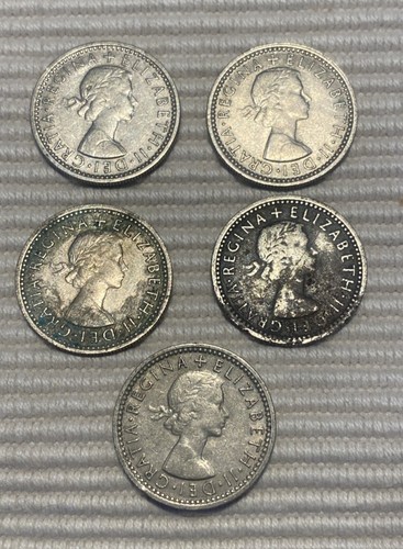 Qeii sixpence 1963 circulated - sixpence,