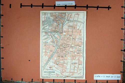 Original old antique - old, map