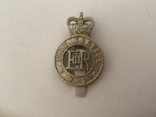 W.D. War Department Fire Service cap badge