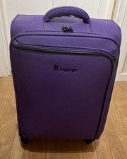 It Luggage Grey Purple Cabin Suitcase 20”