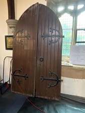 C1880 pine church doors - c1880,
