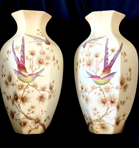 Antique crown ducal pair vases - antique,