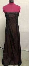 LADIES BHS BURGUNDY STRAPLESS DRESS. SIZE 12 PROM/BRIDESMAID