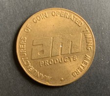 AM Products Manufacturers Coin Operated Timing Meters Token