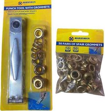 PUNCH TOOL BRASS EYELETS WITH