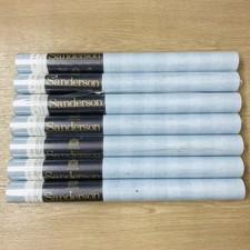Original Sanderson Blue Striped Design Wallpaper Rolls x 7 Bundle WR7718/8
