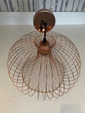 Modern Copper Coloured Metal Wire Ceiling Pendant B&Q