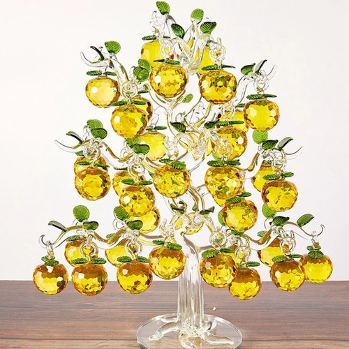 Decorative crystal glass - crystal, apple