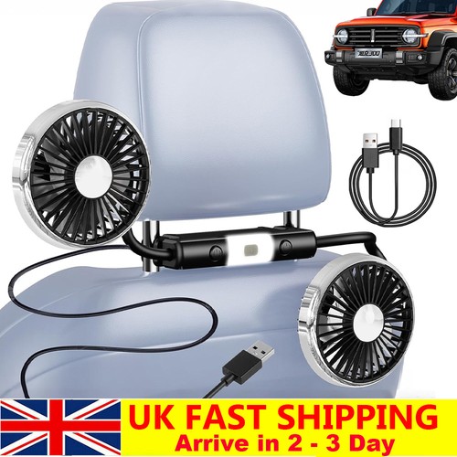 Dual head car seat fan - fan, rear