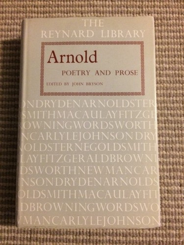 Arnold poetry prose - poetry,