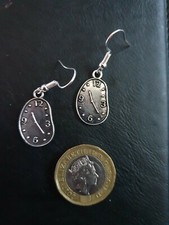 Ladies Melting Clock Hook Earrings Alice In Wonderland Salvador Dali Costume 