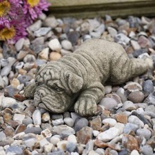 Laying Shar Pei Stone Statue |