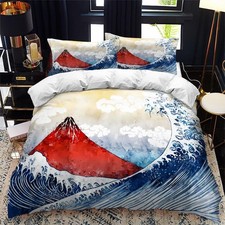Japanese Ukiyoe Culture Style Duvet Cover Set 2/3 Pcs Bedding Set Pillowcase