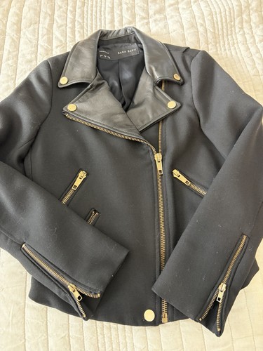 Zara small knit leather accent - zara,