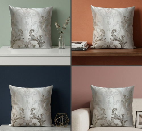 Set cream gold damask - of,