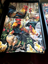 4 pcs retro chicken /rooster cushion covers beautifully 2d printed superb detail