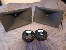 Pair Of RCF Lab Series n980 8Ohm Compression Drivers With Big Bolt On Horns