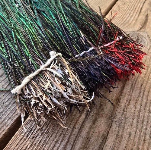 Peacock herl dyed - peacock,