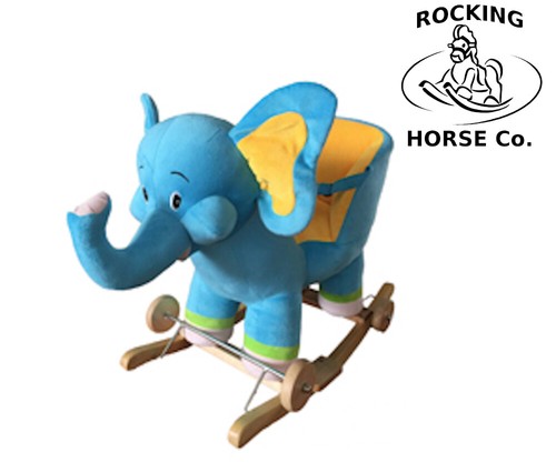 New plush elephant rocking - new,