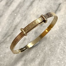 9 ct Gold Baby Bangle Greek