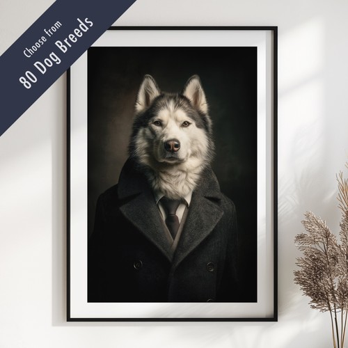 Smartly dressed dog portrait - smartly,
