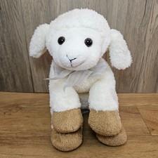 Keel Sheep Cuddle Club Lamb Plush Soft Toy Comforter Farm Animal Bow 