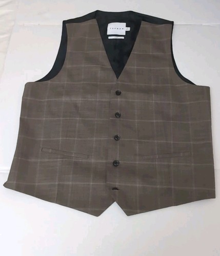 Topman waistcoat brown - topman,