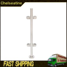 Balustrade Fence Railing Post Stainless Steel Mid Post High Glass Clamps w/Base