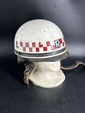 Rare Vintage Geno Paris 1960’s Metal Leather Motorcycle Helmet For Display
