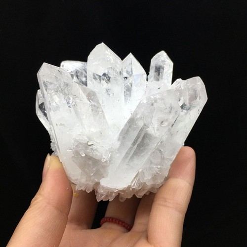 Natural clear quartz cluster - clear,