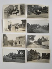 Rural Farm Horses Motorcycle Sidecar Car Harvest 1910s 16 Photos DU 4204