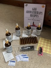 Mega Aromatherapy bundle, recipe book 5 oils,roller ball bottles to fill RRP £70