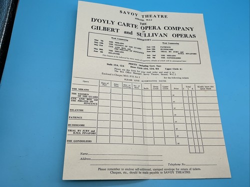 Savoy theatre oyly carte - savoy,