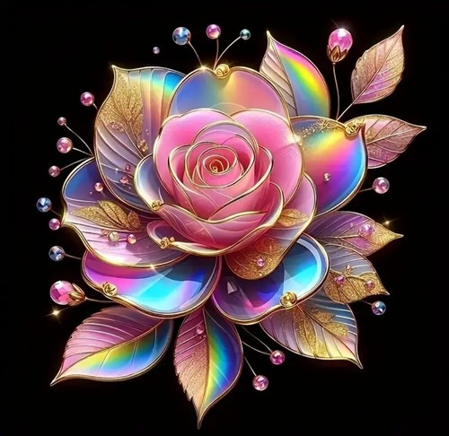 Rainbow rose vinyl - rainbow,