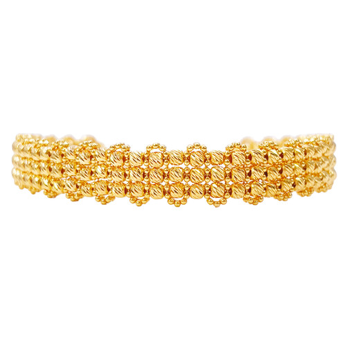 22ct yellow gold diamond cut - 22ct,