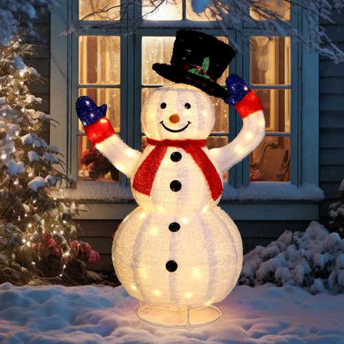 4ft lighted christmas snowman - christmas,