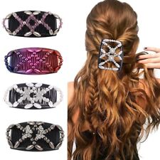 Ponytail Holder Magic Hair Comb Beaded Hair Claws Double Comb Beaded Hair Clip