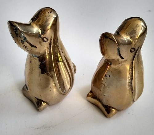 Solid brass dog figurine - solid,