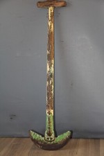 Vintage Early 20th wooden French painted wood/metal Garden edging Tool