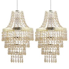 Set of 2 Gold Chandelier Style