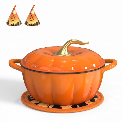 5qt pumpkin dutch oven pot - 5qt,