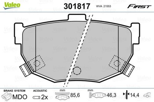 Valeo disc brake - pad, set