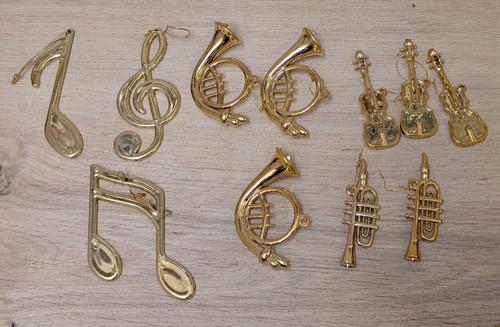 Gold metallic music themed - gold,