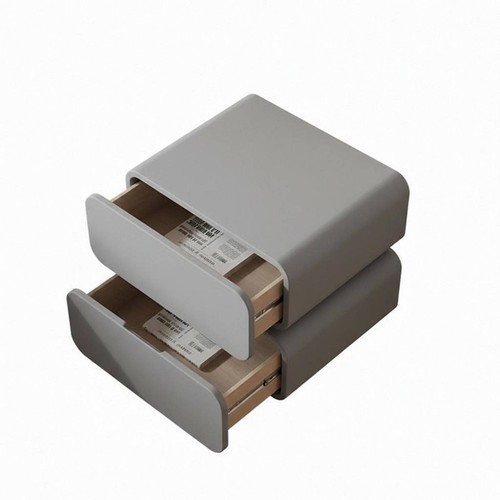 Wavy front nightstand modern - wavy,