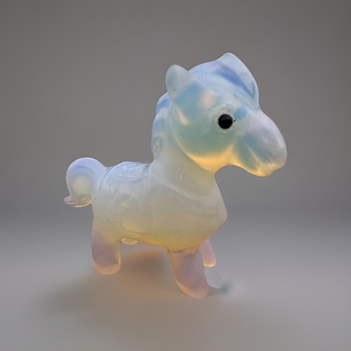 Crystal pony opalite carving - opalite,