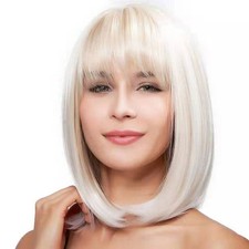 Straight Hair Wig Ladies Fashionable Realistic High Temperature Short HOT