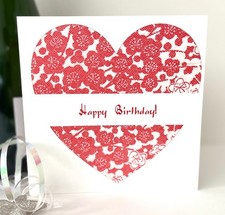 HAPPY BIRTHDAY CARD; HEART