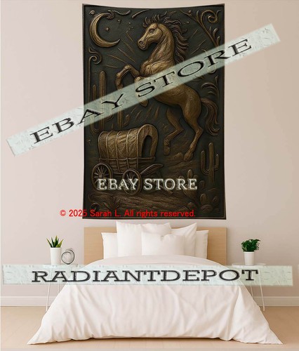 Horse tapestry rustic western